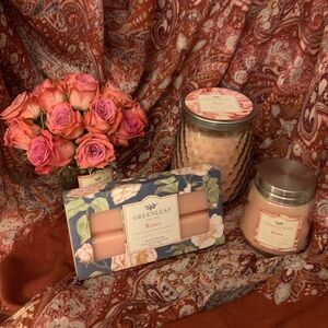 Greenleaf Roses Candle Trio – Floral Scented Gift Set